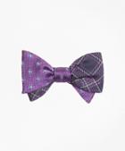 Brooks Brothers Parquet Flower With Plaid Reversible Bow Tie