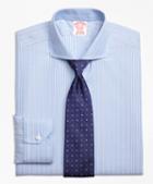 Brooks Brothers Non-iron Madison Fit Royal Oxford Twin Stripe Dress Shirt