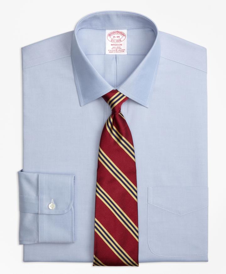 Brooks Brothers Men's Stretch Regular Fit Classic-fit Dress Shirt, Non-iron Spread Collar