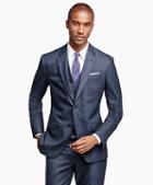 Brooks Brothers Milano Fit Three-piece Check 1818 Suit