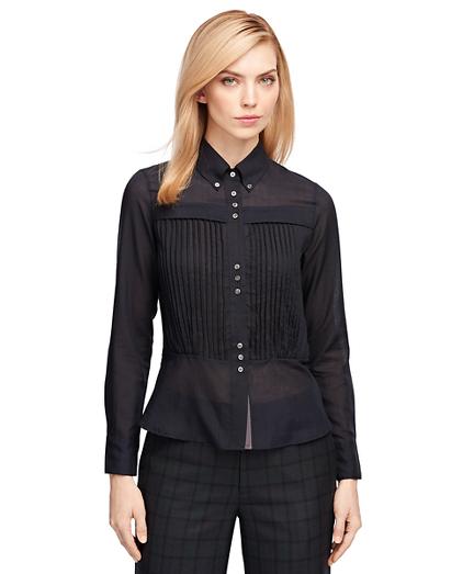 Brooks Brothers Wool Pintuck Blouse