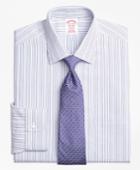 Brooks Brothers Men's Non-iron Regular Fit Alternating Double Stripe Dress Shirt