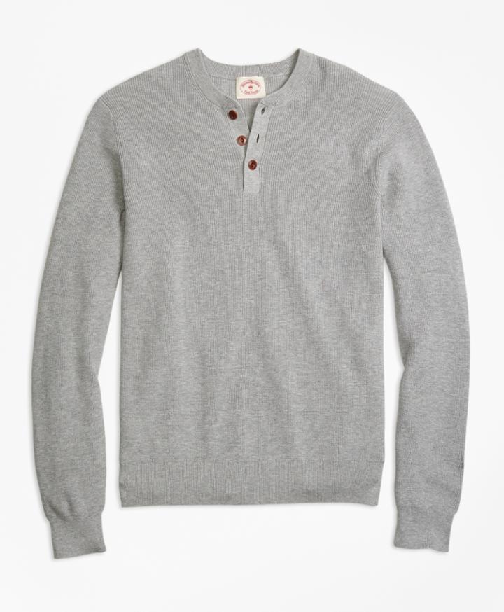 Brooks Brothers Men's Cotton Henley Sweater