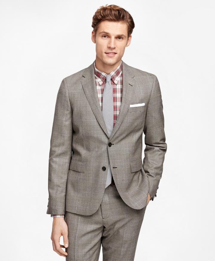 Brooks Brothers Men's Plaid With Deco Suit Jacket
