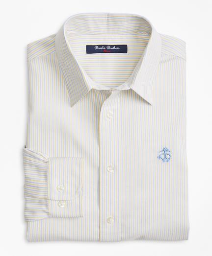 Brooks Brothers Non-iron Supima Cotton Oxford Alternating Stripe Sport Shirt