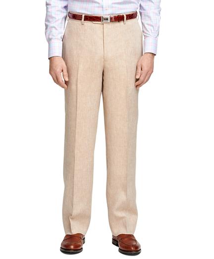 Brooks Brothers Madison Fit Linen Herringbone Dress Trousers