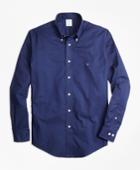 Brooks Brothers Men's Non-iron Milano Fit Warp Weft Oxford Sport Shirt