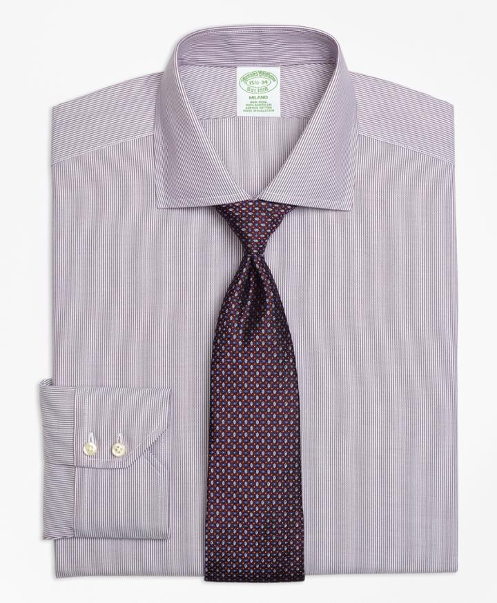 Brooks Brothers Men's Extra Slim Fit Slim-fit Dress Shirt, Non-iron Mini-stripe