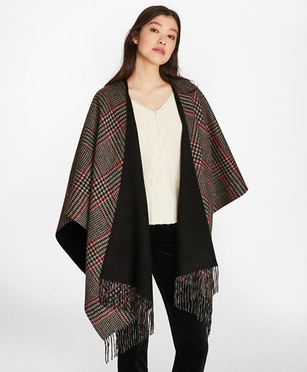 Brooks Brothers Reversible Glen Plaid Wool-cashmere Ruana