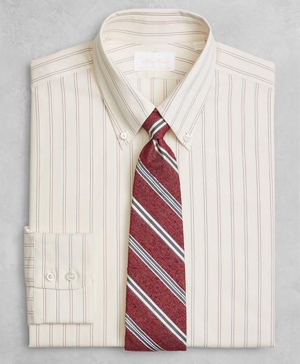 Brooks Brothers Golden Fleece Regent Fitted Dress Shirt, Button-down Collar Dobby Split Stripe