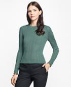 Brooks Brothers Women's Long-sleeve Rayon Crewneck Sweater