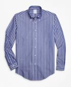 Brooks Brothers Men's Non-iron Regent Fit Ribbon Stripe Sport Shirt