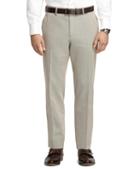 Brooks Brothers Plain-front Grey Heather Dress Chinos