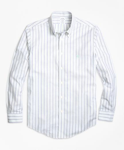 Brooks Brothers Non-iron Regent Fit Vintage Stripe Sport Shirt