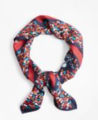 Brooks Brothers Women's Stylized Figural-print Silk Square Scarf