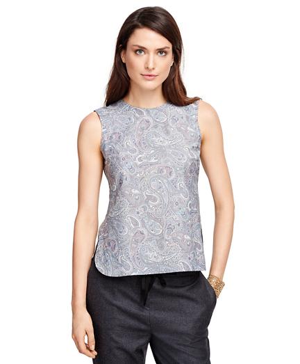 Brooks Brothers Cotton Sleeveless Printed Shirt
