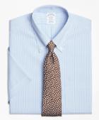 Brooks Brothers Regent Fitted Dress Shirt, Non-iron Dobby Candy Stripe Short-sleeve