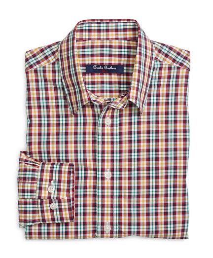 Brooks Brothers Multi Mini Tattersall Sport Shirt