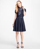 Brooks Brothers Women's Stretch Wool-twill Pleated Dress