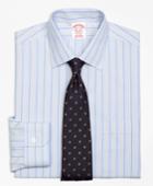 Brooks Brothers Men's Non-iron Regular Fit Hairline Alternating Stripe Dress Shirt