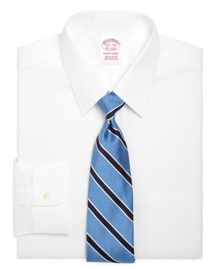 Brooks Brothers Men's Relaxed Fit Relaxed-fit Dress Shirt, Forward Point Collar