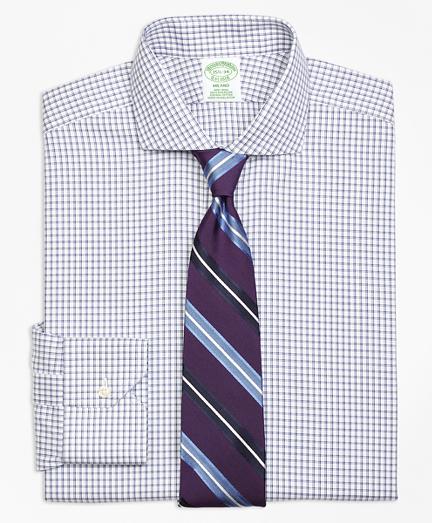 Brooks Brothers Non-iron Milano Fit Framed Twin Check Dress Shirt