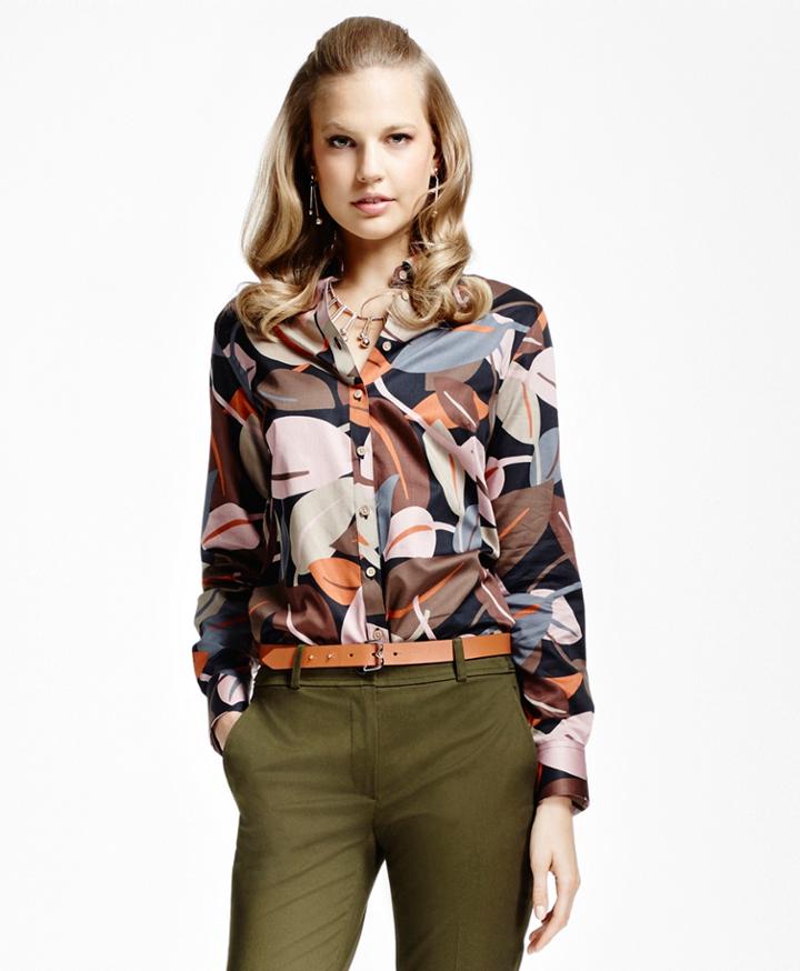 Brooks Brothers Women's Fitted Cotton-sateen Dress Shirt