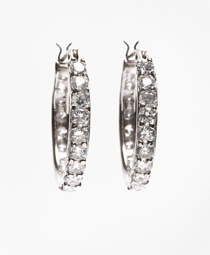 Brooks Brothers Cubic Zirconia Hoop Earrings