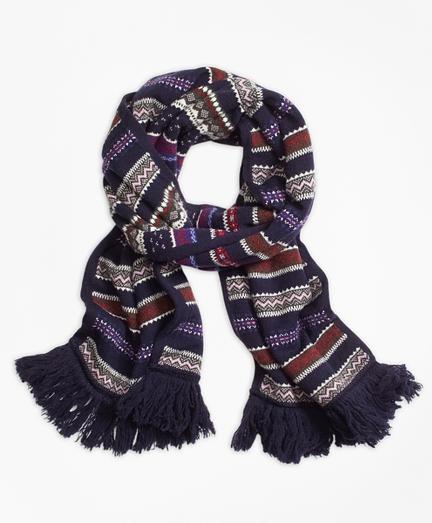 Brooks Brothers Fair Isle Lambswool Scarf