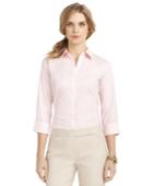 Brooks Brothers Women's Petite Non-iron Fitted Three-quarter-sleeve Dress Shirt