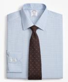 Brooks Brothers Men's Slim Fitted Dress Shirt, Non-iron Two-tone Framed Windowpane