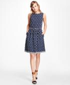 Brooks Brothers Floral-embroidered Cotton Dress