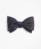 Brooks Brothers Men's Pine And Dots With Medium Dot Reversible Bow Tie