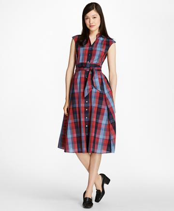 Brooks Brothers Plaid Cotton Shirtdress