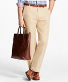 Brooks Brothers Milano Fit Houndstooth Linen And Cotton Chinos