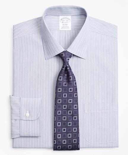 Brooks Brothers Regent Fitted Dress Shirt, Non-iron Hairline Ground Alternating Stripe