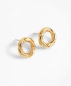 Brooks Brothers Gold-plated Rope Stud Earrings