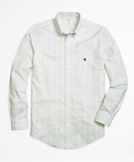Brooks Brothers Non-iron Regent Fit Wide Stripe Sport Shirt
