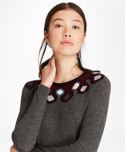 Brooks Brothers Geometric-pattern Cashmere Sweater