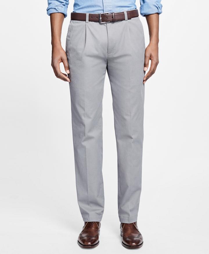 Brooks Brothers Men's Milano Fit Supima Cotton Stretch Pleat-front Chinos