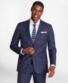 Brooks Brothers Men's Brooksgate Regent-fit Windowpane Wool Twill Suit Jacket