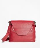 Brooks Brothers Women's Pebbled Leather Envelope-flap Shoulder Bag