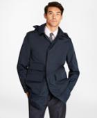 Brooks Brothers Men's Water-repellent Hooded Trench Coat