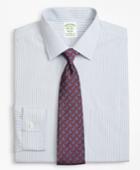 Brooks Brothers Men's Stretch Extra Slim Fit Slim-fit Dress Shirt, Non-iron Alternating Framed Stripe