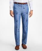 Brooks Brothers Clark Fit Chambray Boat Print Pants