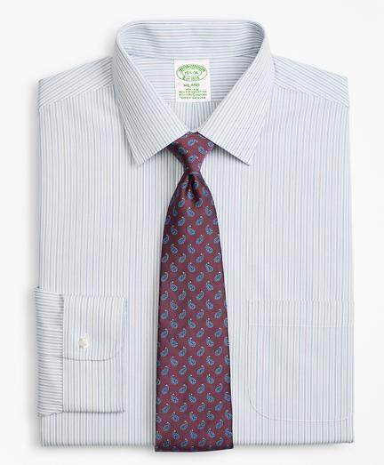 Brooks Brothers Stretch Milano Slim-fit Dress Shirt, Non-iron Alternating Framed Stripe