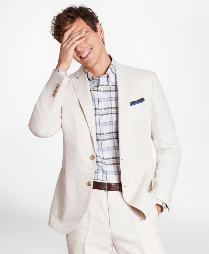 Brooks Brothers Men's Regent Fit Cotton And Linen Sport Coat