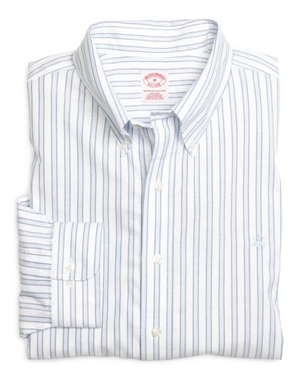 Brooks Brothers Non-iron Regular Fit Framed Stripe Sport Shirt
