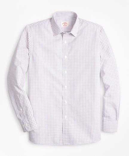 Brooks Brothers Windowpane Nine-to-nine Cotton Poplin Shirt