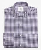 Brooks Brothers Men's Navy And White Check Spread Collar Shirt